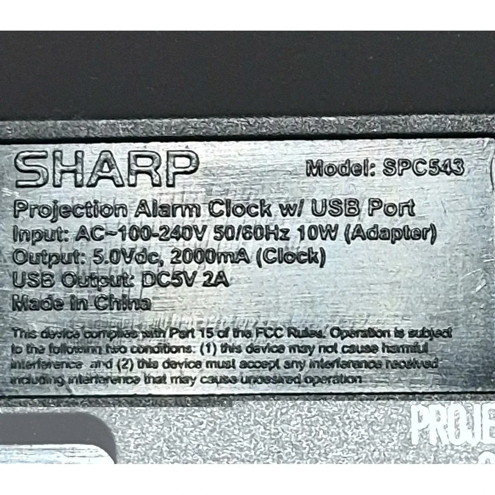 Sharp spc543 alarm